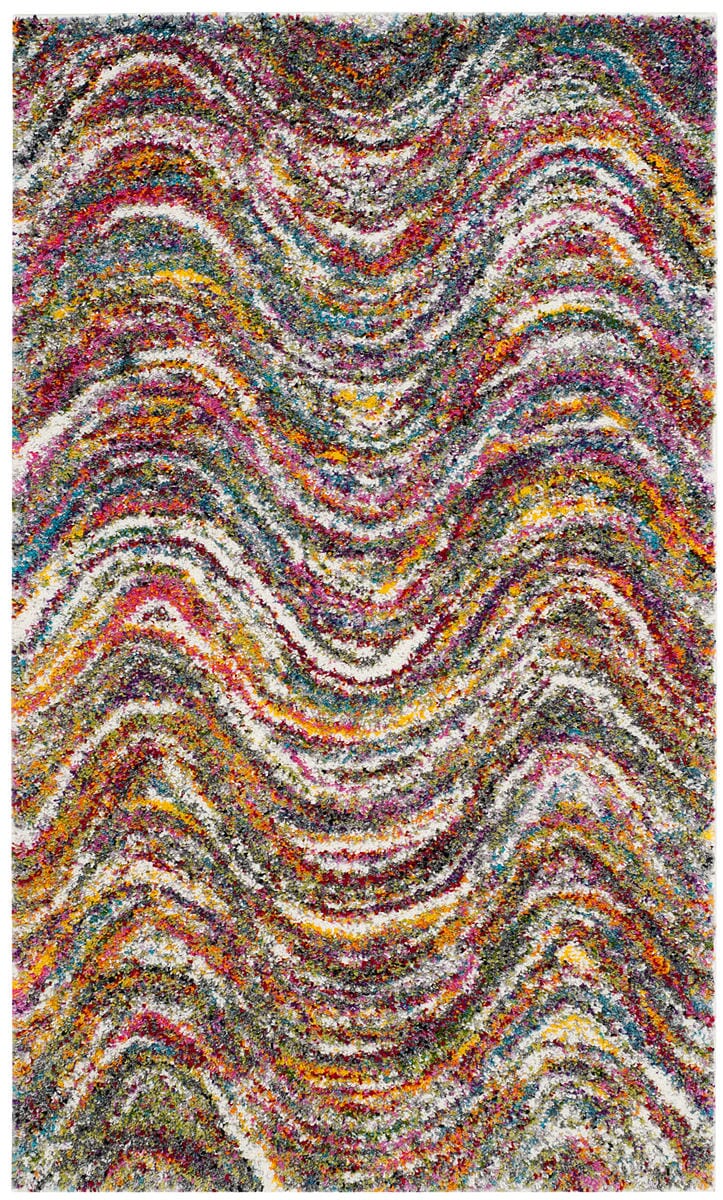 Safavieh Fiesta Shag Fsg386M Multi Bohemian Area Rug