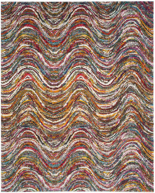 Safavieh Fiesta Shag Fsg386M Multi Bohemian Area Rug