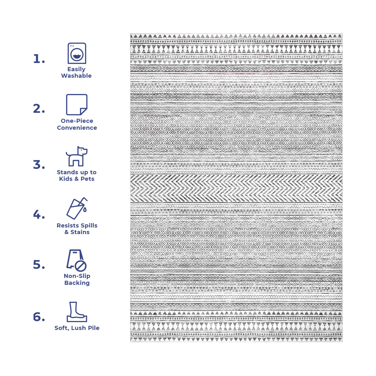 AreaRugs.com Wavaj Nwa1059A Gray Area Rug