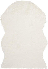 Safavieh Faux Sheep Skin Fss115A Ivory Solid Color Area Rug