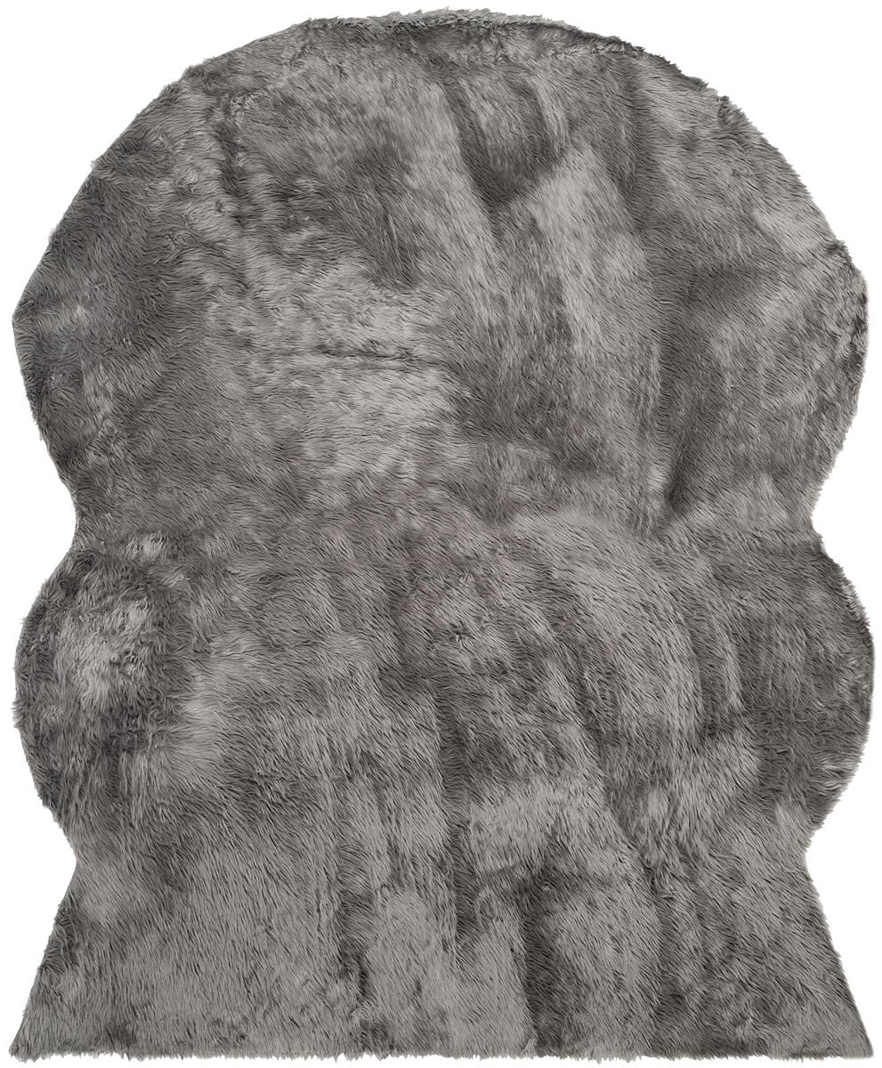 Safavieh Faux Sheep Skin Fss115D Grey Solid Color Area Rug