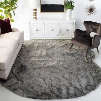 Safavieh Faux Sheep Skin Fss115D Grey Rugs