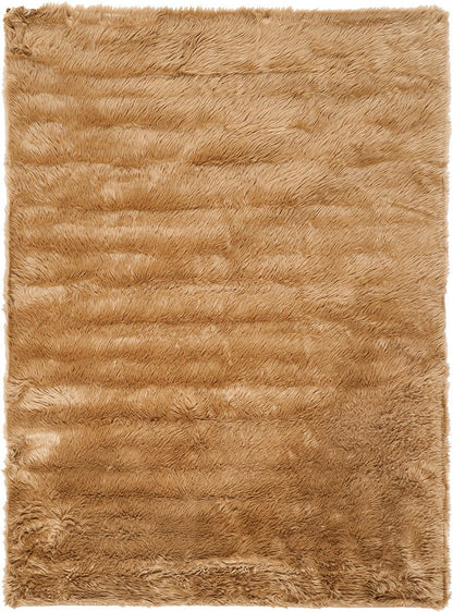 Safavieh Faux Sheep Skin Fss115E Camel Solid Color Area Rug