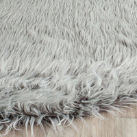 Safavieh Faux Sheep Skin Fss118A Light Grey Novelty Area Rug