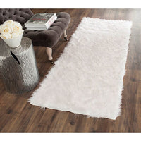 Safavieh Faux Sheep Skin Fss235A Ivory Shag Area Rug