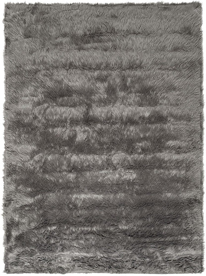 Safavieh Faux Sheep Skin Fss235D Grey Shag Area Rug