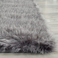 Safavieh Faux Sheep Skin Fss235D Grey Shag Area Rug
