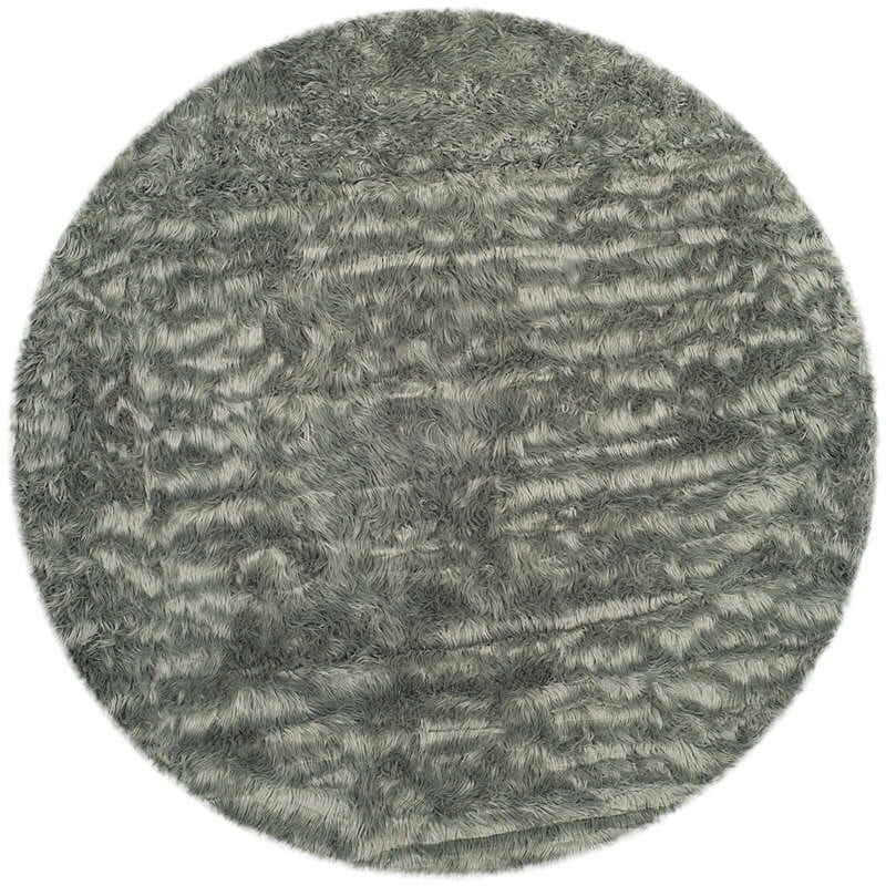 Safavieh Faux Sheep Skin Fss235D Grey Shag Area Rug