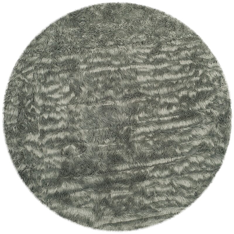 Safavieh Faux Sheep Skin Fss235D Grey Shag Area Rug