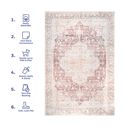 AreaRugs.com Wavaj Nwa1189A Light Pink Area Rug