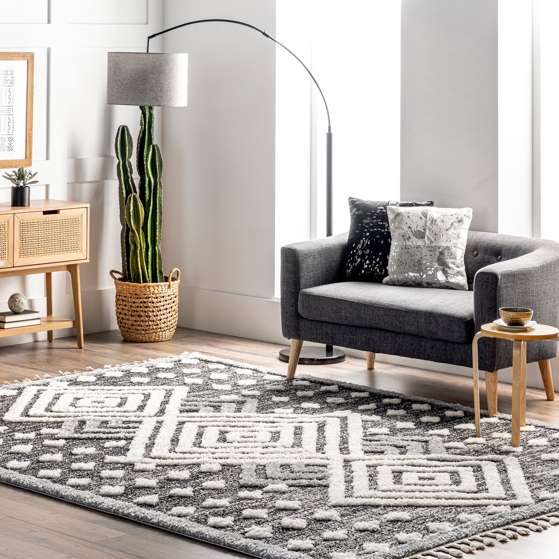 Nuloom Saveah Moroccan Nsa2941A Gray Area Rug