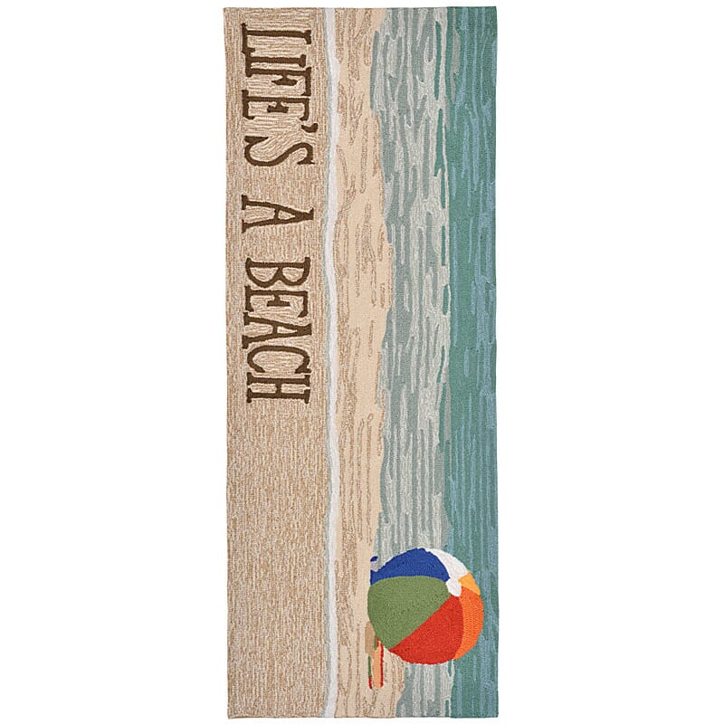 Liora Manne Frontporch Lifes A Beach 1516/12 Sand Coastal Area Rug