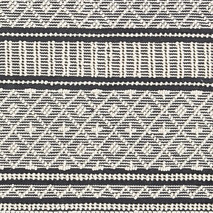 Surya Farmhouse Tassels Fts-2300 Charcoal, White Moroccan Area Rug