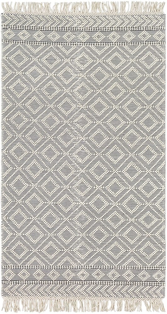 Surya Farmhouse Tassels Fts-2303 Medium Gray, White Moroccan Area Rug