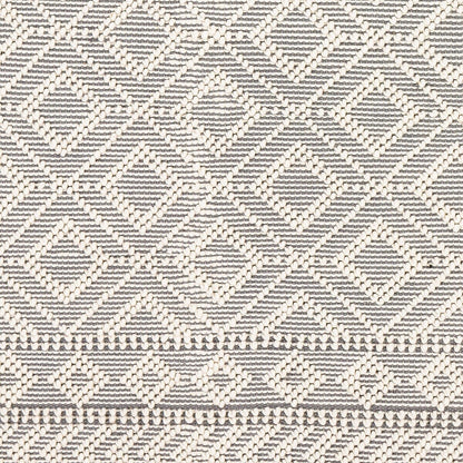 Surya Farmhouse Tassels Fts-2303 Medium Gray, White Moroccan Area Rug