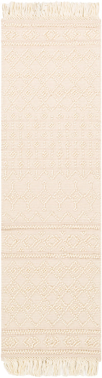 Surya Farmhouse Tassels Fts-2305 White, Beige Area Rug