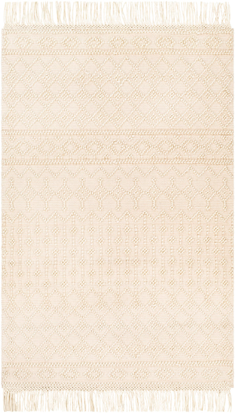 Surya Farmhouse Tassels Fts-2305 White, Beige Rugs.