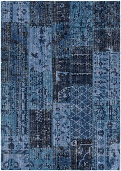 Chandra Fusion Fus-26304 Blue Geometric Area Rug