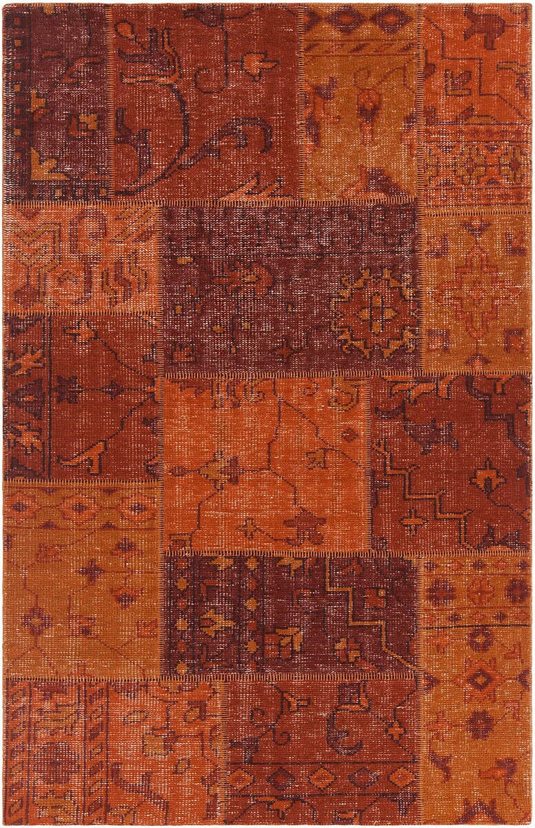 Chandra Fusion Fus-26305 Orange Geometric Area Rug