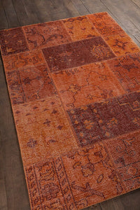 Chandra Fusion Fus-26305 Orange Geometric Area Rug