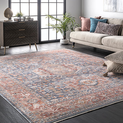 Nuloom Ari Worn Nar2396B Blue Area Rug