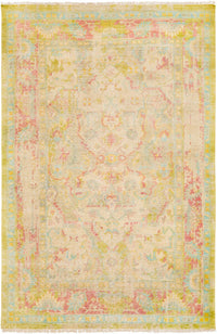 Surya Festival Fvl-1000 Lime, Aqua, Bright Pink, Khaki Area Rug