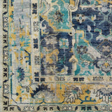 Surya Festival Fvl-1001 Navy, Teal, Wheat, Taupe, White Rugs.