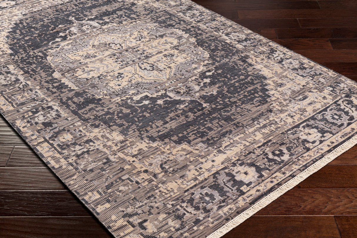 Surya Festival Fvl-1009 Black, Charcoal Rug.
