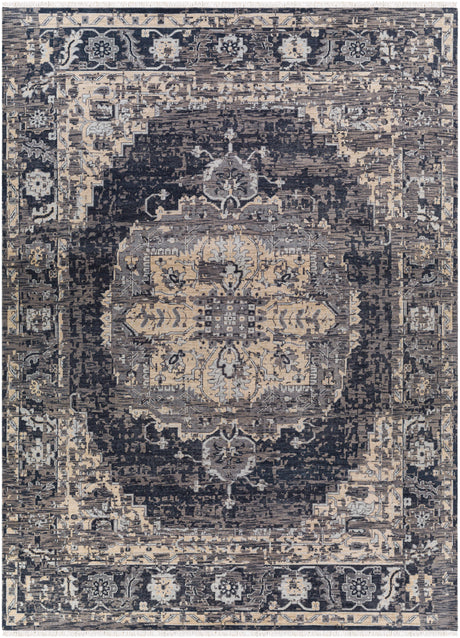 Surya Festival Fvl-1009 Black, Charcoal Rug.