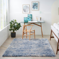 Nourison Dreamy Shag Drs06 Light Blue Area Rug