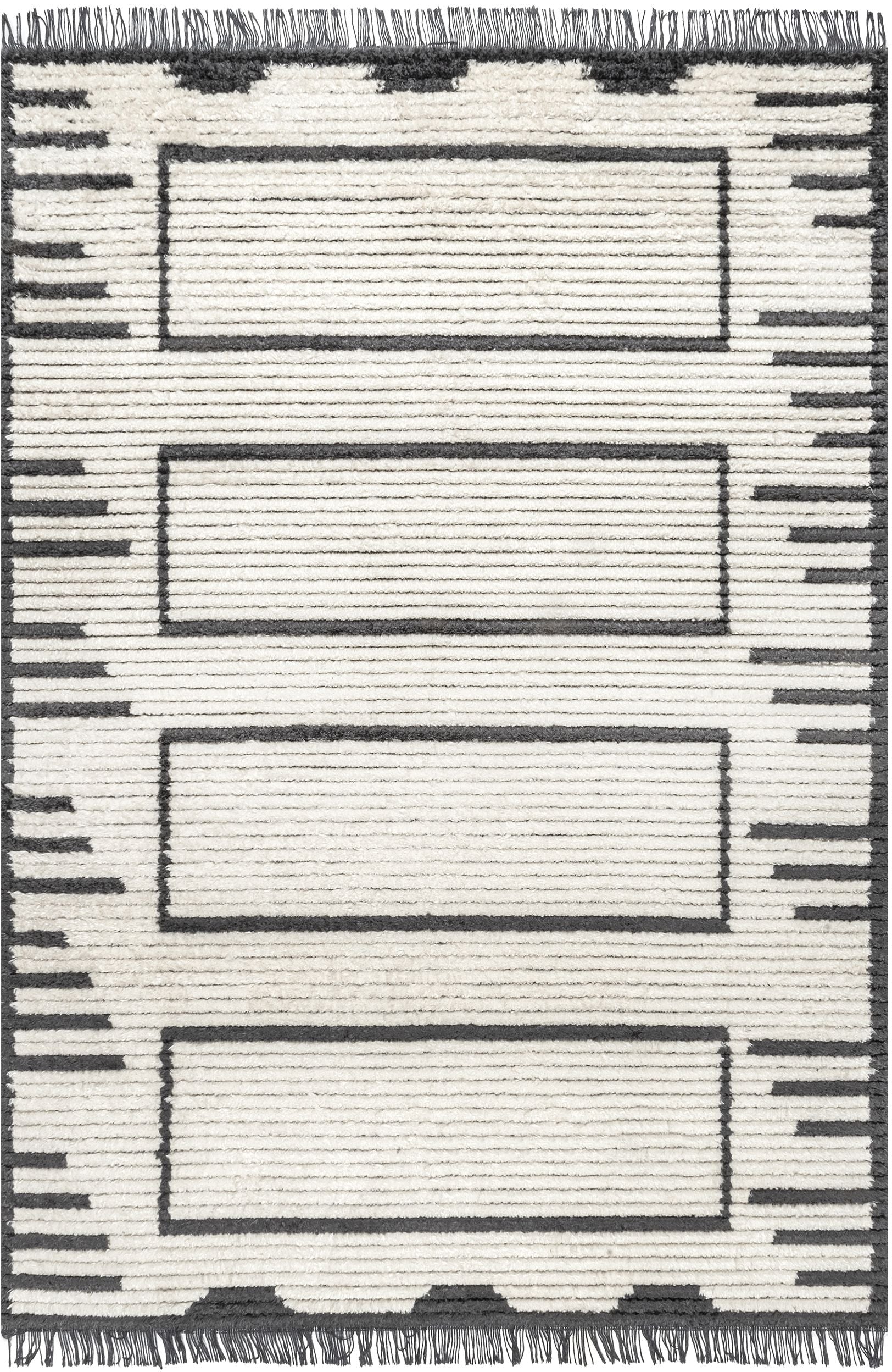 Nuloom Lucia Textured Panel Nlu1884A Beige Area Rug