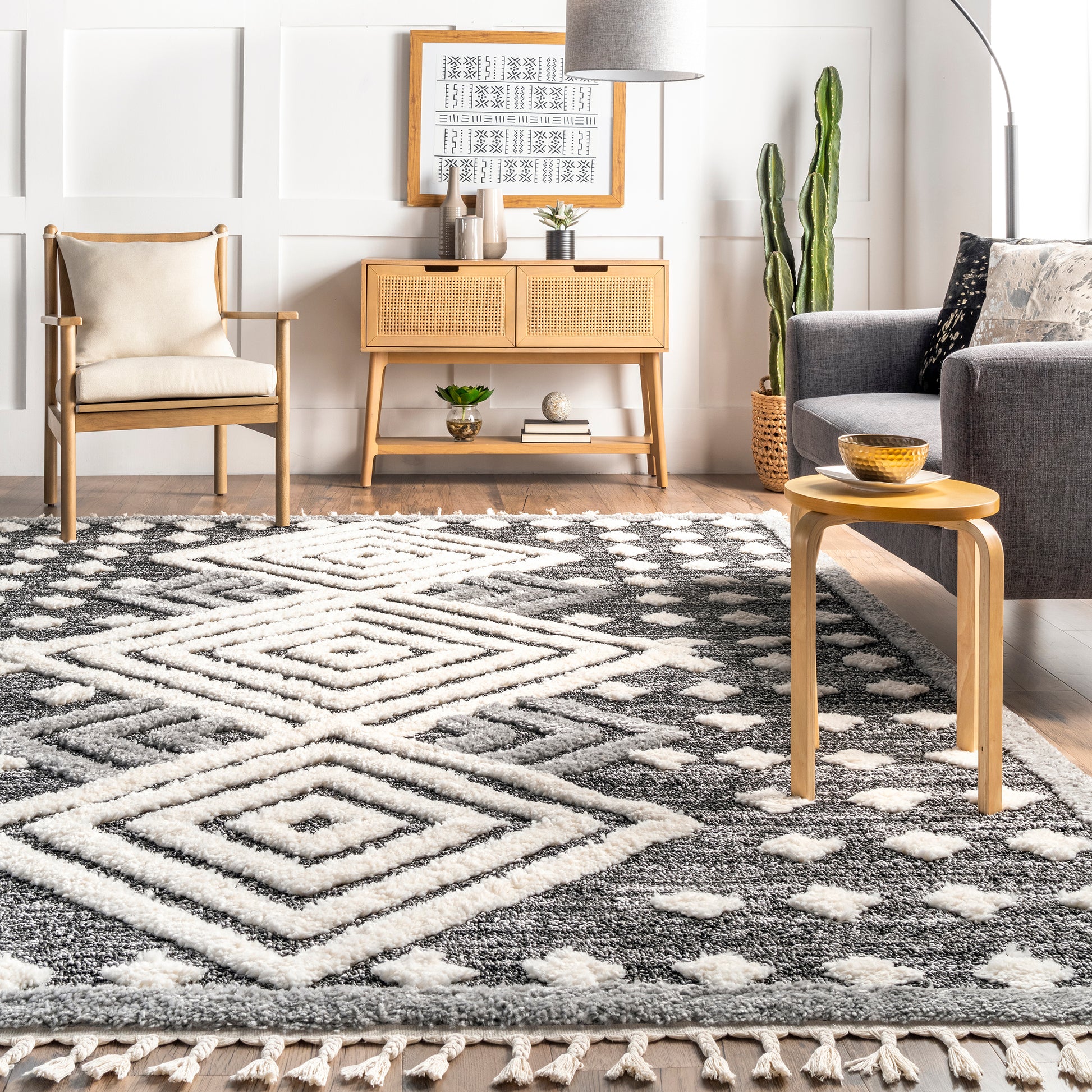 Nuloom Saveah Moroccan Nsa2941A Gray Area Rug