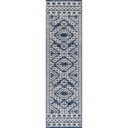 Nuloom Cari Moroccan Tribal Nca1807D Navy Area Rug