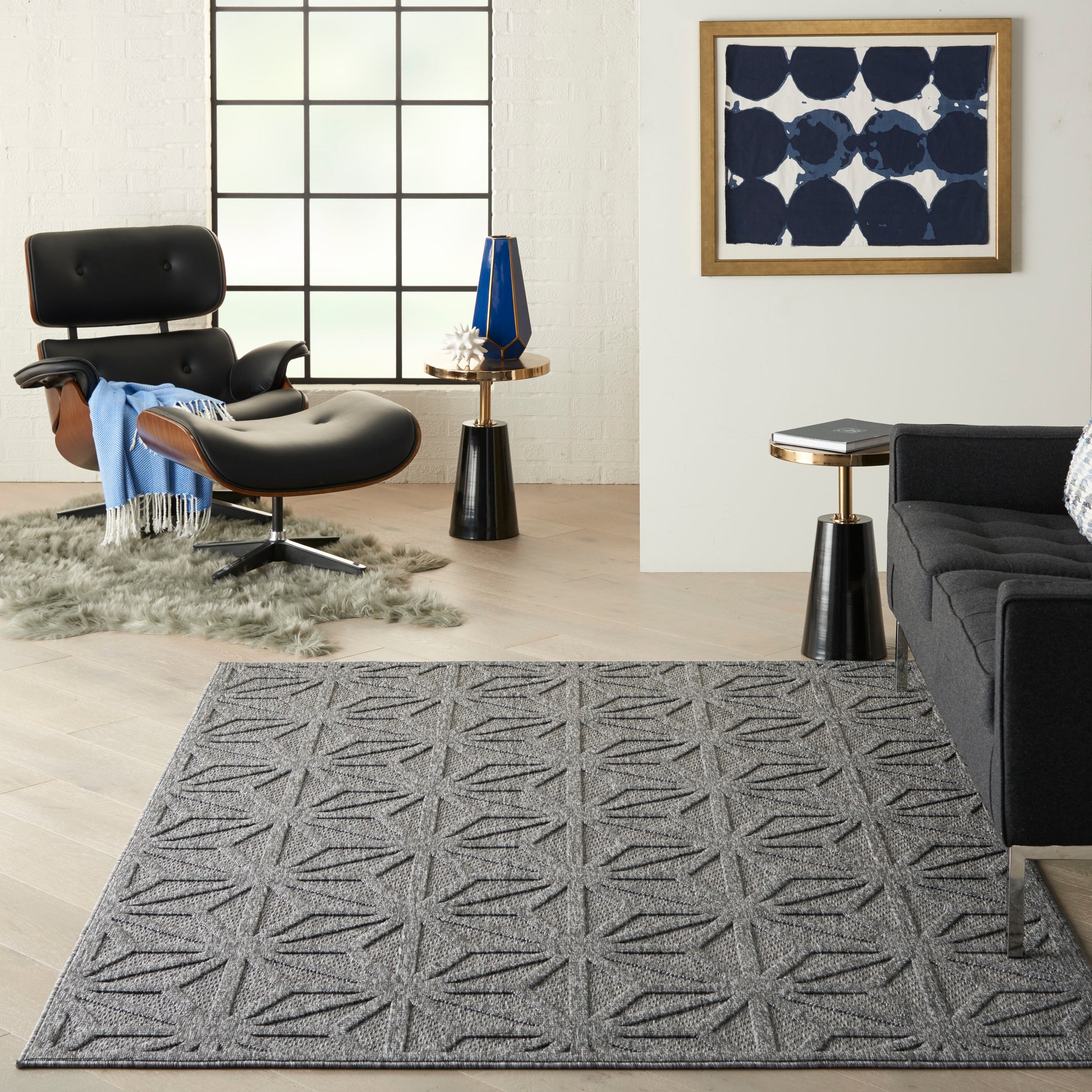 Nourison Cozumel Czm01 Dark Grey Area Rug