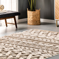 Nuloom Rebecca Textured Nre3003A Beige Area Rug