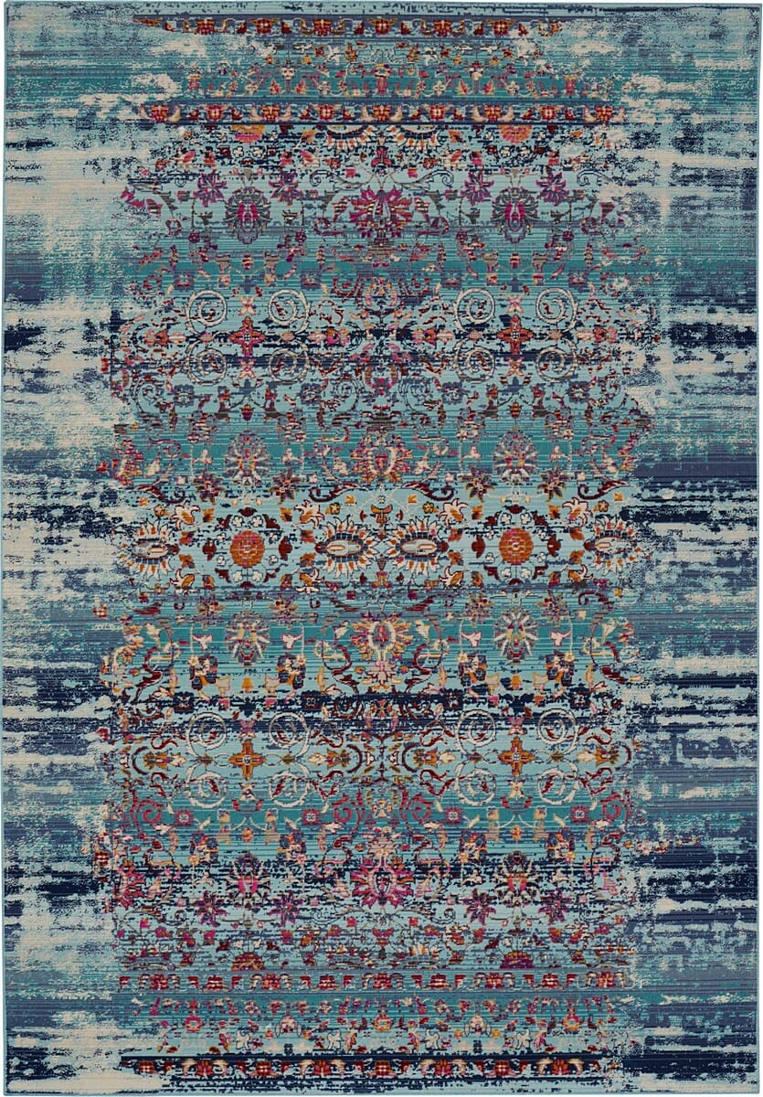 Nourison Vintage Kashan Vka02 Blue Vintage / Distressed Area Rug