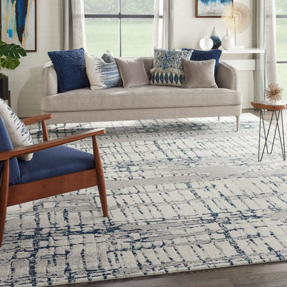 Nourison Twilight Twi10 Ivory/Navy Area Rug