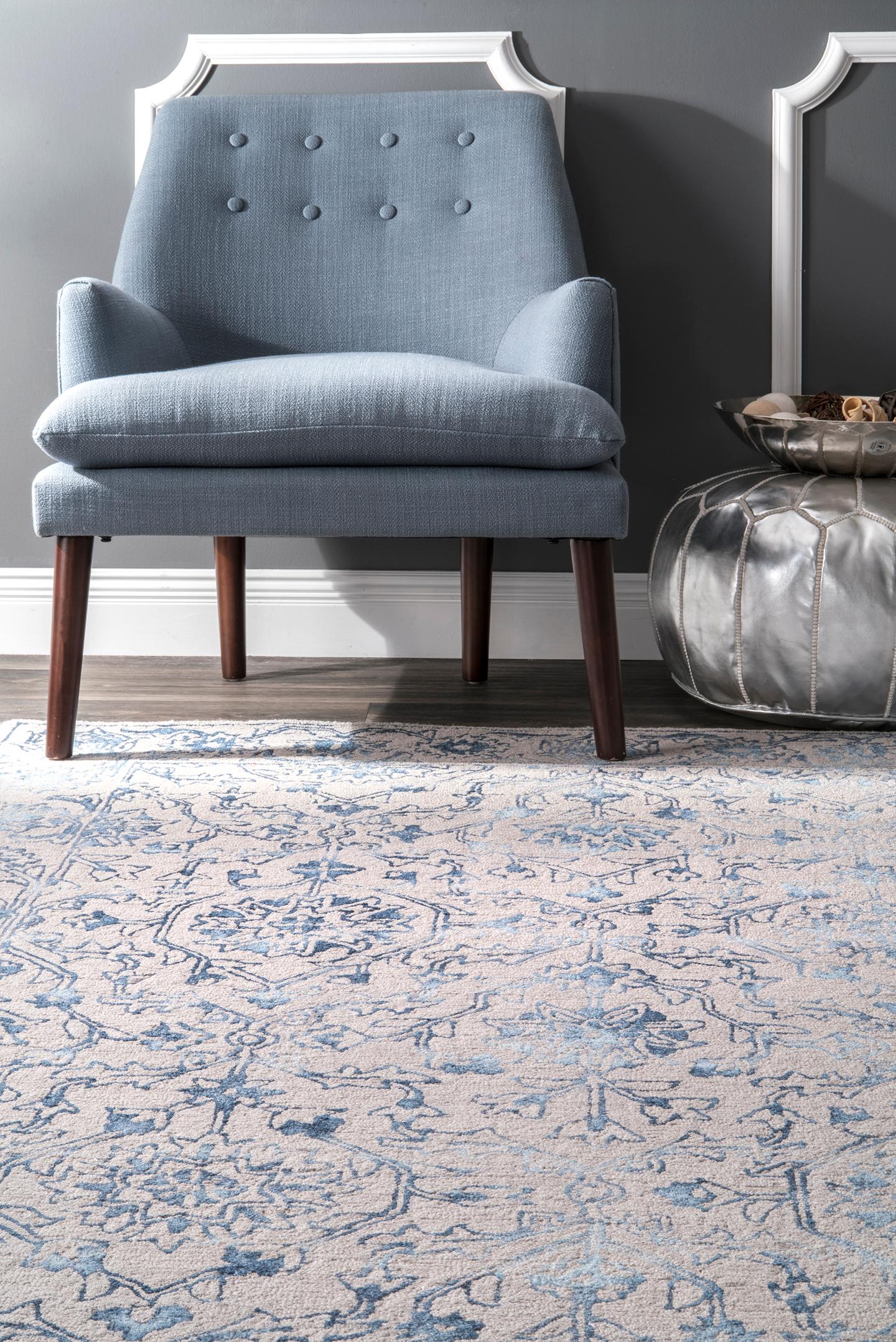 Nuloom Astrid Floral Nas3074A Blue Area Rug