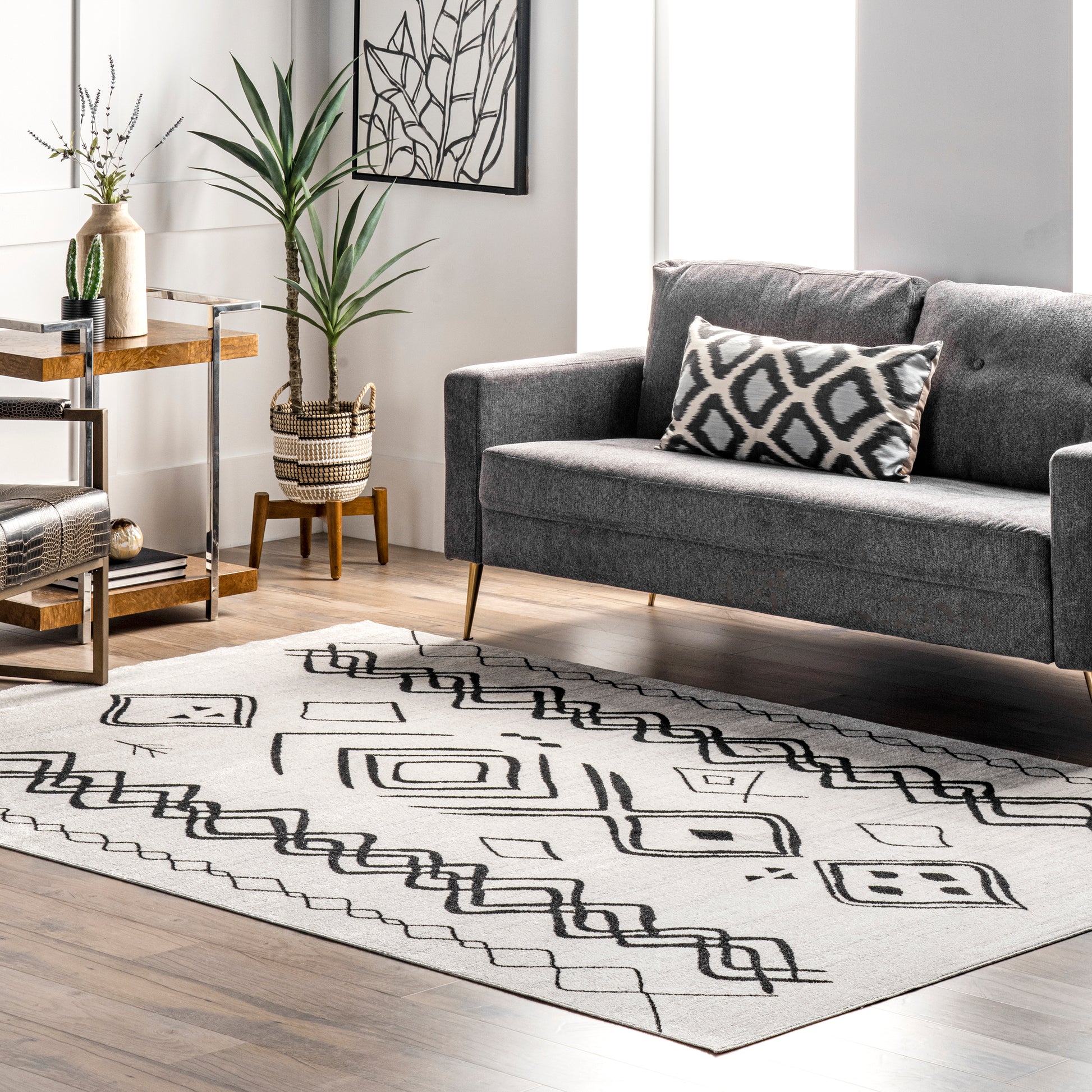 AreaRugs.com Wavaj Nwa1248A Gray Area Rug