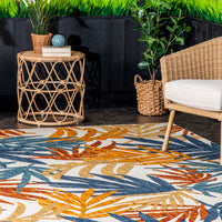 Nuloom Flor Multi Tropical Leaves Nfl2645A Multi Area Rug