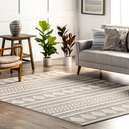 Nuloom Senna Banded Nse1319A Gray Area Rug