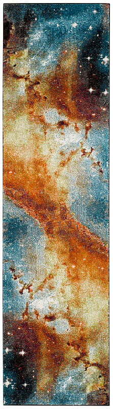 Safavieh Galaxy Gal109D Orange / Multi Organic / Abstract Area Rug