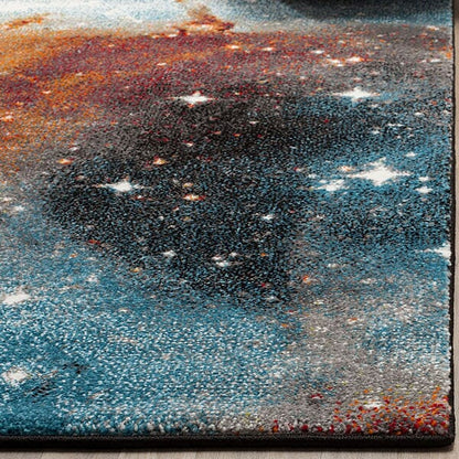 Safavieh Galaxy Gal109D Orange / Multi Organic / Abstract Area Rug