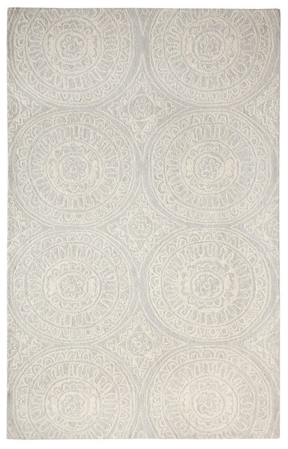 Dynamic Galleria 7866 Silver Damask Area Rug