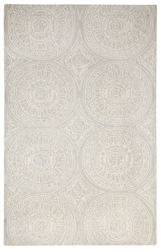 Dynamic Galleria 7866 Silver Damask Area Rug