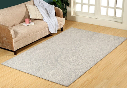 Dynamic Galleria 7866 Silver Damask Area Rug