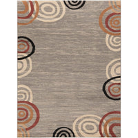 Chandra Ganesh Ganesh20 Tan / Grey / Brown / Black Geometric Area Rug