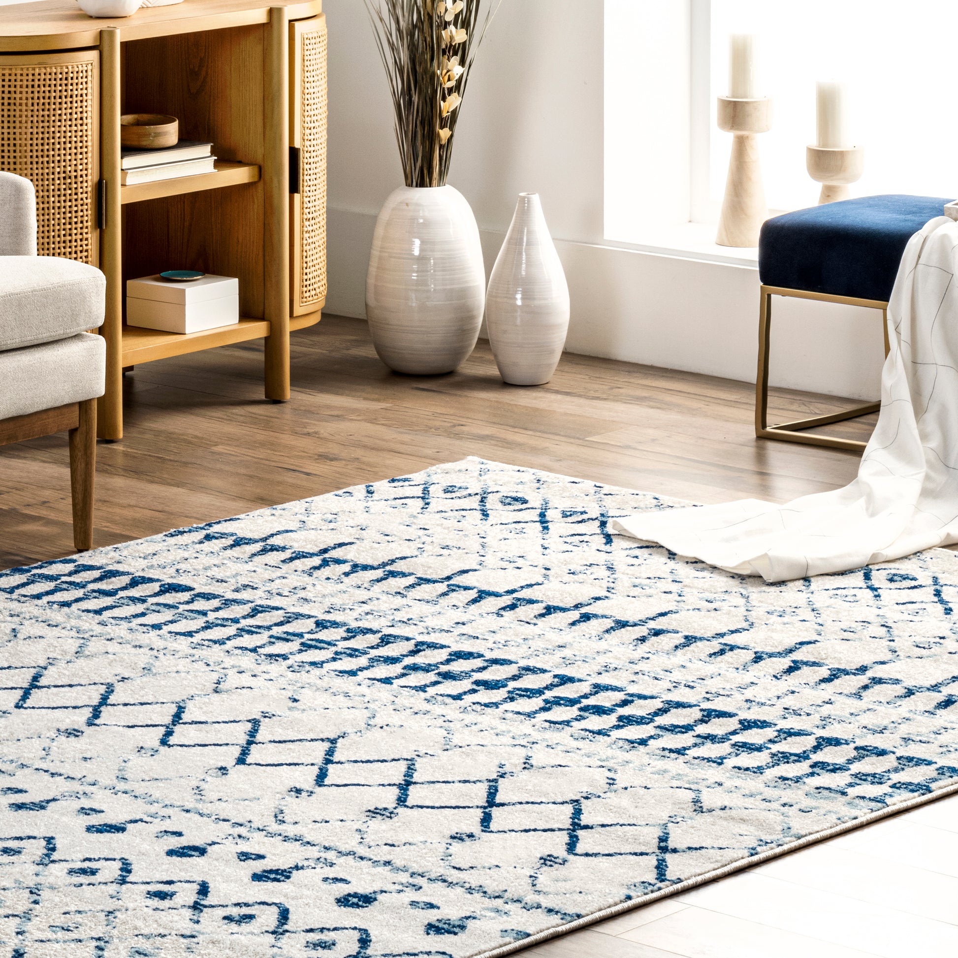 Nuloom Moroccan Blythe Nmo3123G Light Blue Area Rug