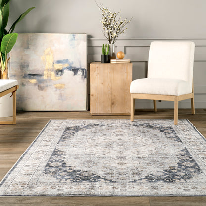 AreaRugs.com Wavaj Nwa1023A Navy Area Rug