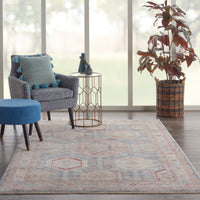 Nourison Homestead Hms01 Light Blue Multi Area Rug